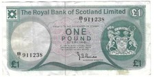 Scotland 1 Pound 1975 VF Royal Bank of Scotland