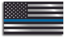 Thin Blue Line Flag Decal Sticker Car Truck I Support Blue Lives Matter Police