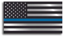 Thin Blue Line Flag Decal Sticker Car Truck I support Blue Lives Matter Police