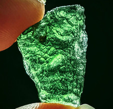 MOLDAVITE Tektite Genuine Crystal Synergy 12 Certified Authentic Meteorite Chlum