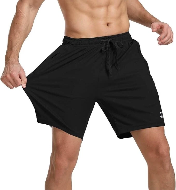 JustSun Mens Shorts Gym Quick Dry Lightweight Running Casual Shorts with Zip
Opens in a new window o
