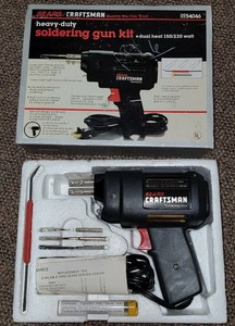 Sears Craftsman Dual Heat 150/230 Watt Soldering Gun Kit 113.540460 2