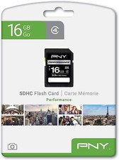 PNY 16 GB SDHC Class 4 Flash Memory Card P-SDHC16G4H-GE 
