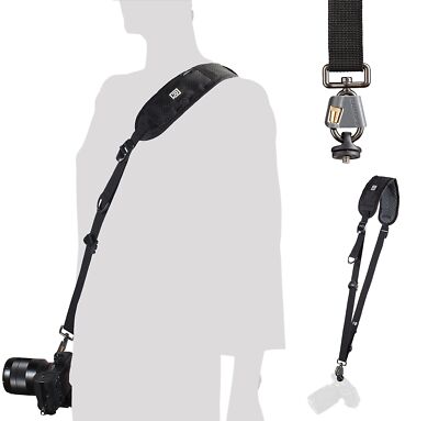 Classic Retro RS 4 Camera Strap Comfortable Foam Padding Zipper Pocket