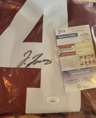 Alabama Crimson Tide Jerry Jeudy Autographed Signed Red Jersey Beckett