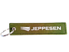 Jeppesen / A Boeing Company Flight Tag Keychain / Crew / Olive Green