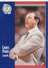 FREE SHIPPING-MINT-1991-92 Fleer Chris Ford #10 CELTICS COACH
