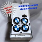 4 x BMW Blue Floating Level Alloy Wheel Centre Caps 68mm 36 12 24 55 26 9