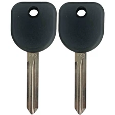 2 Replacement Aftermarket Uncut Key Blade For Buick Pontiac Saab (B107-PT, ID13)
