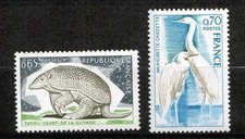S59363 FRANCE 1974 MNH** Animaux Oiseaux 2v Y&T 1819/23