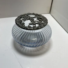 Vintage Rawcliffe Pewter 1995 Round Trinket or Potpourri Jar PC 2930