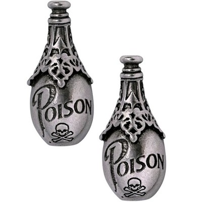 Lucrezias Fix Ohrringe, Flasche Gift, Gothic Mord Tod, Alchemie England