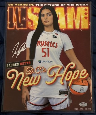 Lauren Betts Signed 11x14 Slam Magazine Washington Mystics DC's
