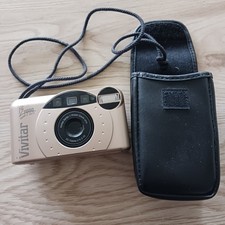 Vivitar Quartz Date PZ7000 Gold 35mm Battery Status LCD Point Shoot Film Camera