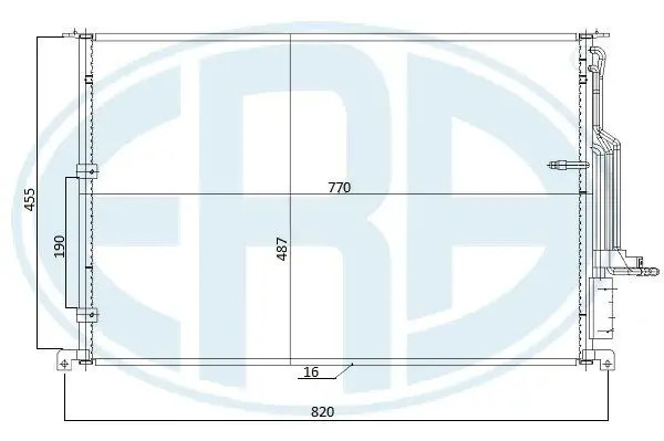 Condensatore radiatore climatizzazione 667270 ERA per AUDI A8 D3
