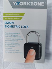 WORKZONE SMART BIOMETRIC LOCK - Unlock With up to 20 fingerprints indoor use new