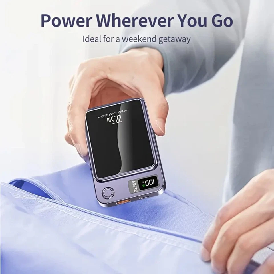 Stylish iPhone Power Bank 22.5W 10000mAh Portable Wireless Magsafe Charger - USA - Image 2 of 4