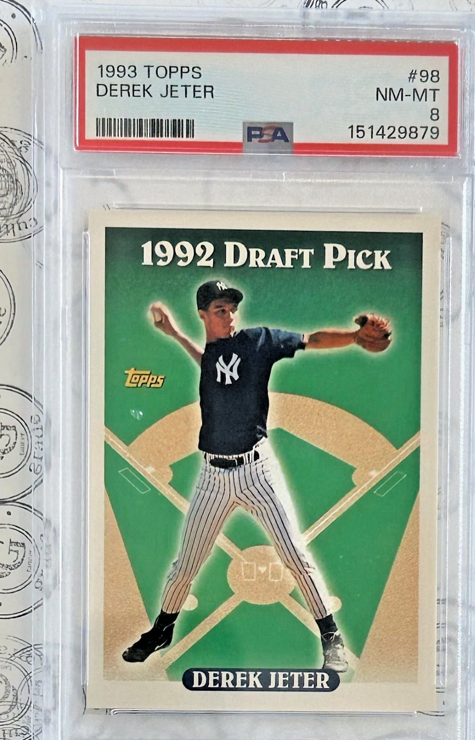 psa 8 | 1993 topps derek jeter #98 ny yankees | psa 8 🗽⚾️🧢🗽