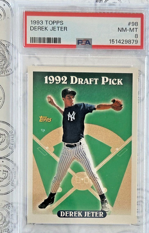 psa 8 | 1993 topps derek jeter #98 ny yankees | psa 8 🗽⚾️🧢🗽