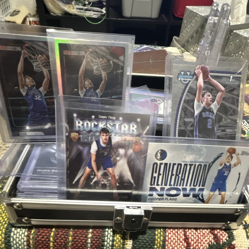 Cooper Flagg Rookie 5-Card Lot 2024-25 NBA Hoops & Topps Chrome U