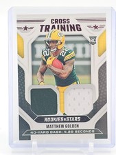 MATTHEW GOLDEN 2025 ROOKIES & STARS CROSS TRAINING ROOKIE JERSEY PATCH Q5167