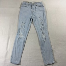 Levi's 721 High Rise Skinny Jeans W28 L30 Fits Like 26x28 Distressed Light Wash