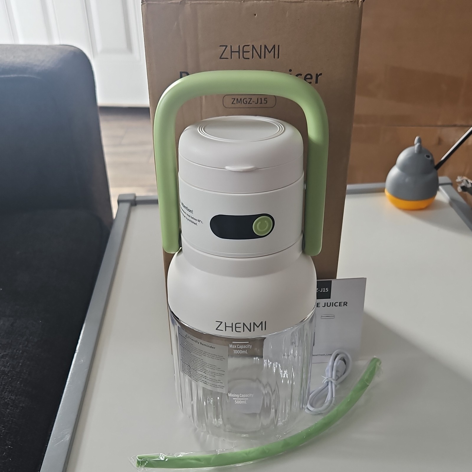 ZHENMI BPA-Free Blast Portable Blender, Cordless, 33oz. Vess