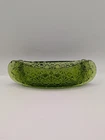 Vtg Fenton Daisy And Buttons 6" Green Canoe Shaped Toothpick Holder