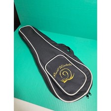 Snail Ukulele Black Padded Backpack Carrying Case Gold Embroidered Logo NICE