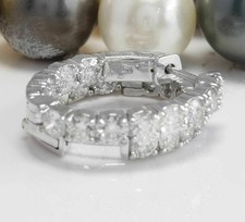 2Ct Round Lab-Created Diamond Women Hoop Huggie Earring 14K White Gold Plated