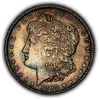 1892 $1 Morgan Silver Dollar - Subtle Rainbow Toning - SKU-D7719