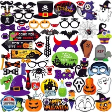 KatchOn Halloween Photo Booth Props - 56 Pack | Hocus Pocus Witch