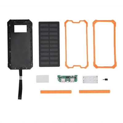 Super 20000mAh USB Portable Charger Solar Power Bank for Cell Phone Orange