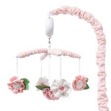 Crib Mobile for Girls - Pink Musical Baby Crib Mobile with 12 Lullabies, Flow...