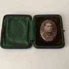 WW1 Military Soldier Portrait in Uniform kept in a folding case 2x2.5 Inches