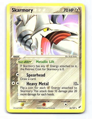 Skarmory 26/107 Rare Deoxys Pokemon Lightly Played