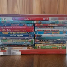 Lot Of 26 Children Movies on DVD. Used Very Good. Disney, Barbie, Nemo, Olsen
