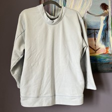 Varley Sz M Women Sweatshirt Gray Long Sleeve Cotton Blend    