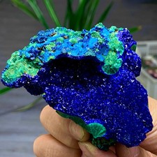 191G MIGLIORI esemplari di minerali di cristallo naturale azzurrite/malachite