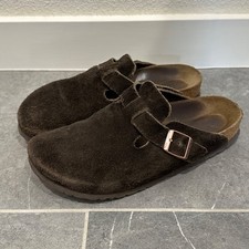 Birkenstock Boston Mocha Suede Leather Soft Footbed Clog Women's Size 9 Shoes