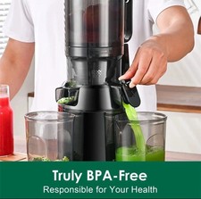 Fretta Cold Press Juicer F4500 | Slow Masticating, 1.8 IN BLACK