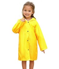 Yellow Rain Jacket for Kids Waterproof Hooded Raincoat for Boys Girls Toddler...