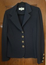 St John by Marie Gray Vintage Knit Jacket size 12 Nautical Rope Buttons