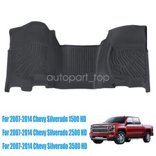 Front Tpe Floor Mats Liner For 2007-14 Silverado Sierra Bench Seats All-weather