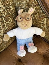 Eden 1995 11 Inch Bedtime Arthur Aardvark Plush Bunny Slippers Clean Stuffed Toy