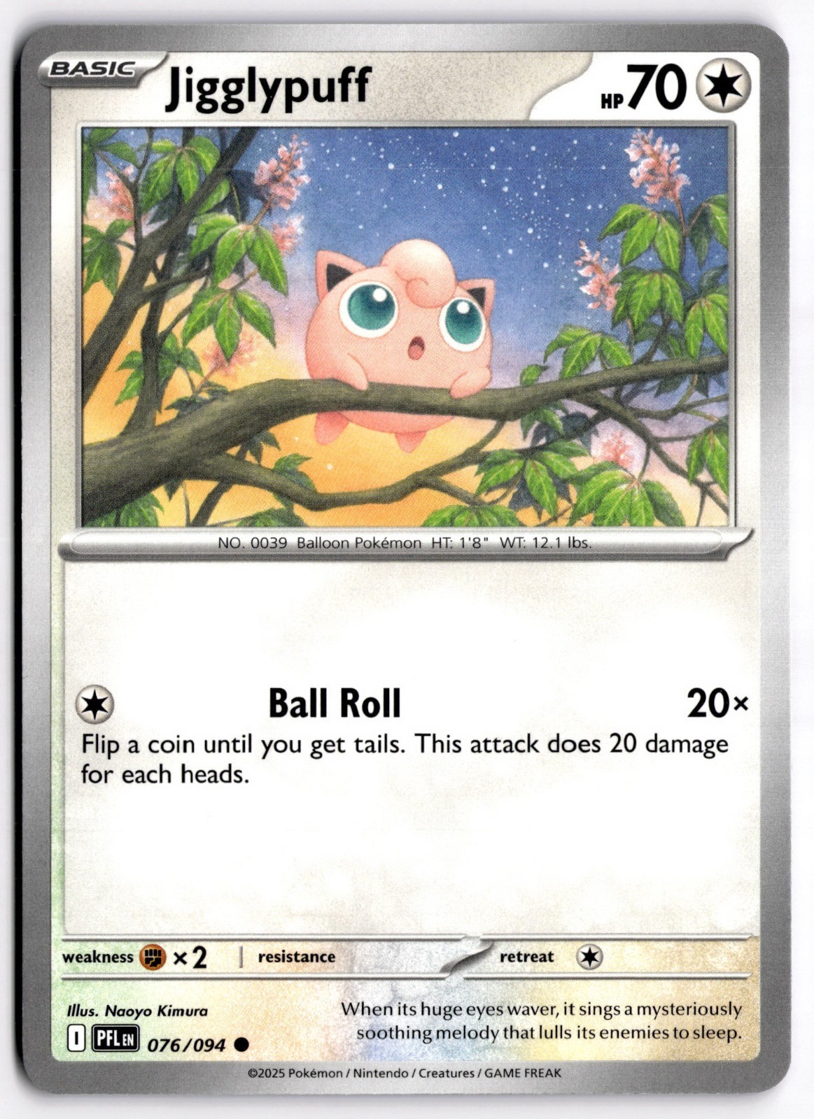 Jigglypuff 076/094 Phantasmal Flames PFL  Common Pokemon Card