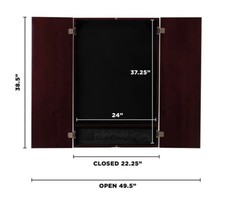 Viper Metropolitan Mahogany Soft Tip Dartboard Cabinet - Free Shipping