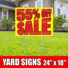 55 OFF SALE Yard Sign with H-Stakes Lawn Sign Clearance Big Discount Holiday