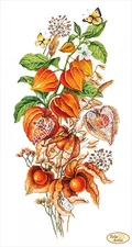 DIY Bead Embroidery Kit Autumn Physalis Berries Craft Art Unique Gift