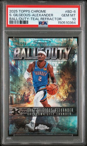 2025 Topps Chrome Shai Gilgeous-Alexander Base (PSA 10)